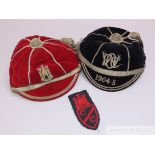 HMS Conway rugby cap and badge