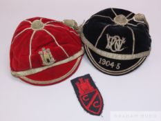 HMS Conway rugby cap and badge