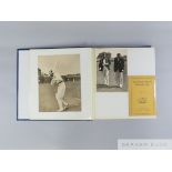 Personal cricket album belonging to Bill Pertwee MBE,
