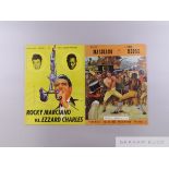 Original Official programmes for the Rocky Marciano fights against Ezzard Charles