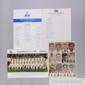 A number of cricket autographed sheets
