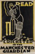 Two cricket advertising prints,