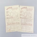 Two England v. Australia 1938 Cricket scorecards, 20th August 1938