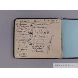 An autograph album containing a page of Arsenal FC 1922-23 autographs