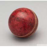 Stewart Surridge 5 1/2 oz autographed cricket ball, 1911-12