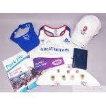 A collection of items from the 2008 Olympics athletics team