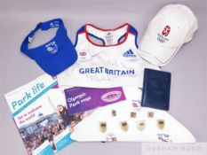 A collection of items from the 2008 Olympics athletics team