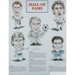 England football Hall of Fame autographed print