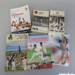 Collection of Lancashire cricket year books from 1969 to 2020