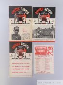 Four Manchester United programmes 1940s