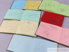 Seven cricket autograph books