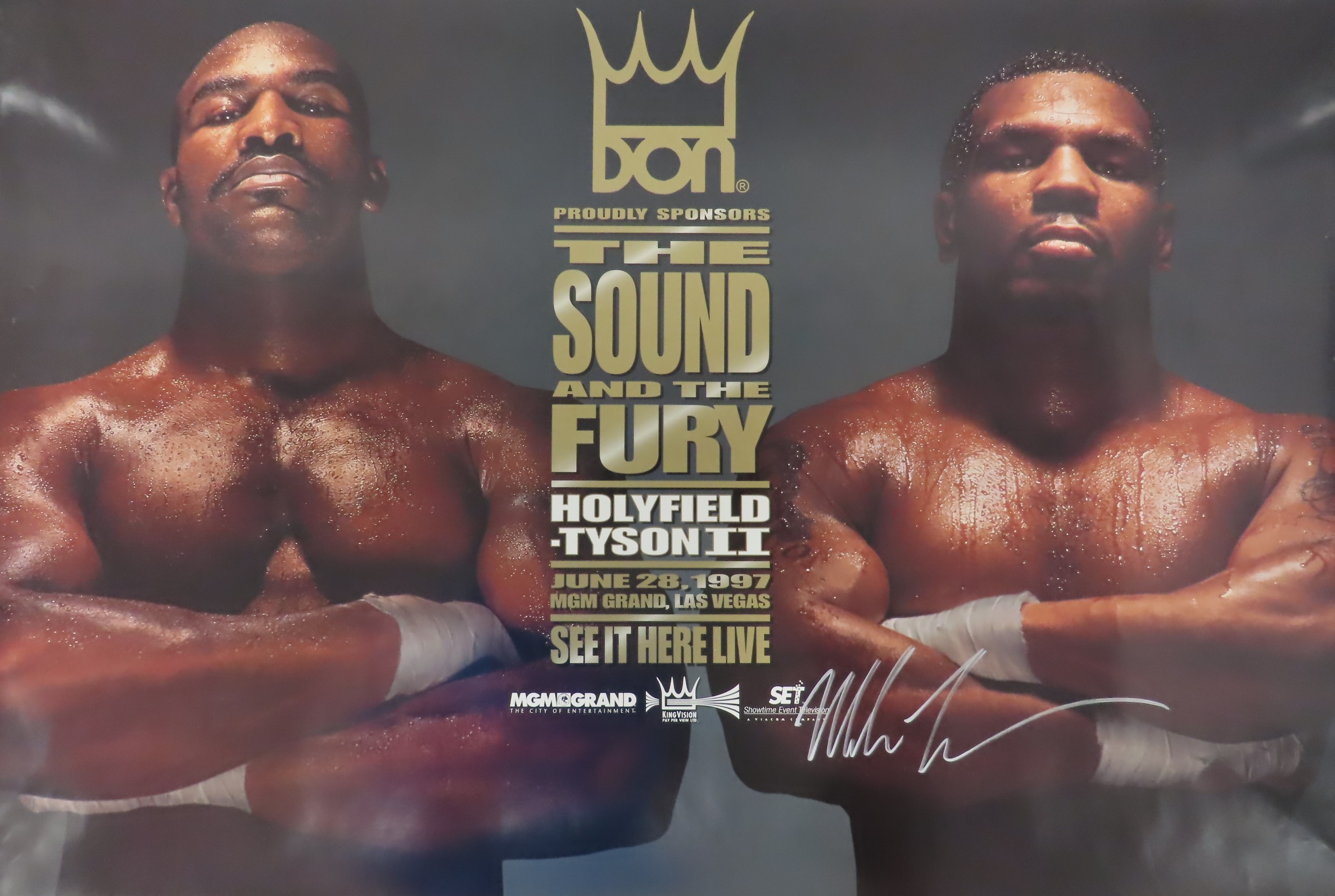 Mike Tyson v. Evander Holyfield The Sound and the Fury fight poster, June 1997