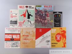 A collection of programmes and ephemera from the Welsh Rugby Union 1969 Tour