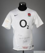 David Strettle signed white England no.11 Six Nations shirt v Ireland,