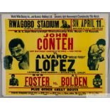 John Conteh v. Alvaro Lopez match poster, 1976