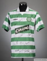 Green and white 2004-05 Celtic replica short-sleeved shirt