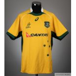 Will Skelton gold and green Australia no.19 shirt, 2014