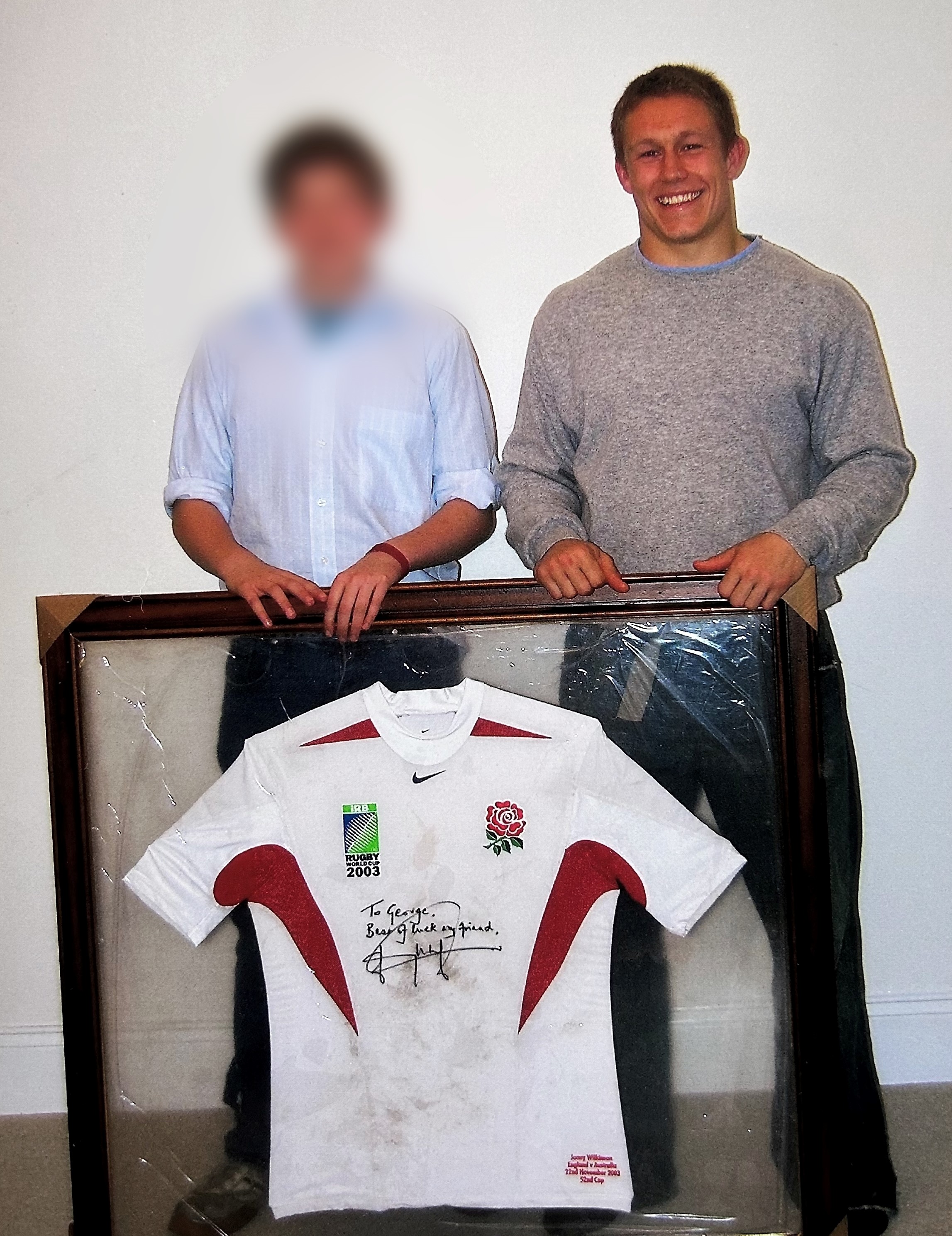 Jonny Wilkinson white and red No.10 England Rugby World Cup Final shirt - Image 3 of 3