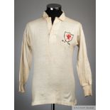 E.R Tucker white No.7 Mid Districts v. New Zealand XV match worn rugby shirt