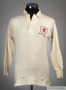 E.R Tucker white No.7 Mid Districts v. New Zealand XV match worn rugby shirt