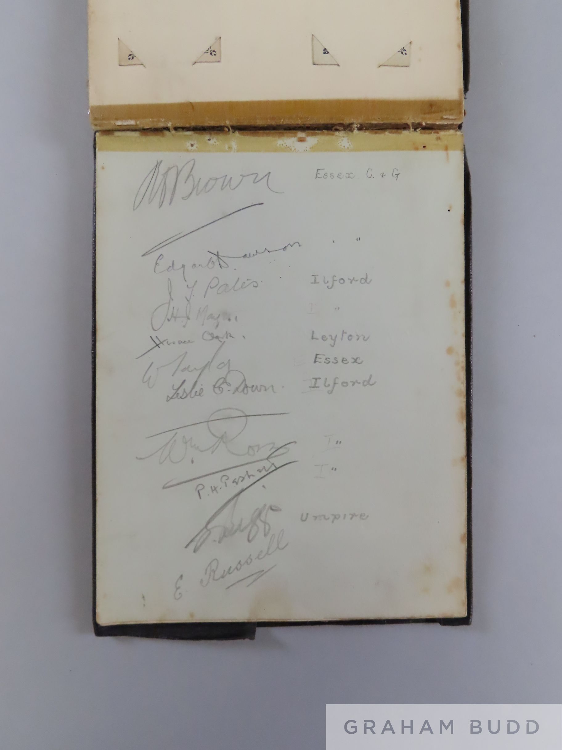 An album of cricket autographs, circa 1920s including Jack Hobbs - Image 4 of 5