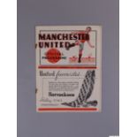 Manchester United v. Bury, home league match programme, 7th May 1938