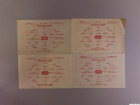 Four Manchester United FL North single-sheet match programmes, 1945-46