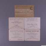 A group of four Manchester United printed invitations addressed to Paddy Crerand,