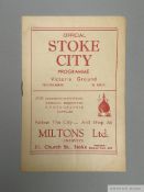 Stoke City v. Manchester United home league match programme, 21st September 1946