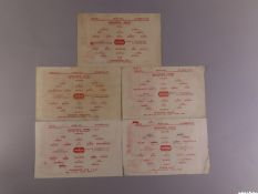 Four Manchester United FL North single-sheet match programmes, 1945-46