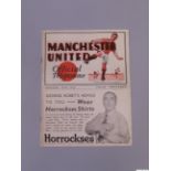 Manchester United v. Bury, League match programme, April 25th 1936