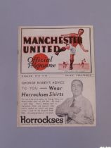 Manchester United v. Bury, League match programme, April 25th 1936