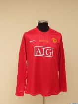 Rio Ferdinand red No.5 Manchester United Champions League Final spare long-sleeved shirt