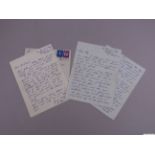 Two signed hand written letters sent by George Best's father Richard "Dickie" Best