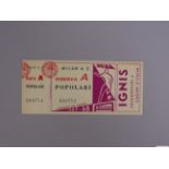 A.C. Milan v. Manchester United European Cup Semi-final ticket, 14th May 1958