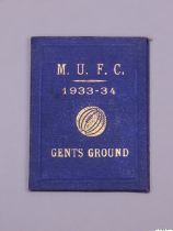 Manchester United season ticket for season 1933-34,