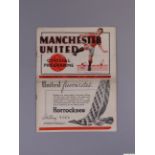 Manchester United v. Norwich City, home league match programme, 9th April 1938