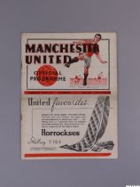 Manchester United v. Norwich City, home league match programme, 9th April 1938