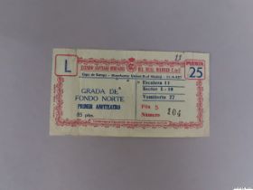 Real Madrid v Manchester United European Cup semi-final (1st Leg) match ticket, 1957