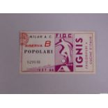 A.C. Milan v. Manchester United European Cup Semi-final ticket, 14th May 1958