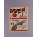 Manchester United v. Brentford, home league match programme, 22nd April 1939