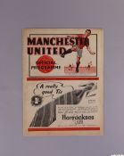 Manchester United v. Brentford, home league match programme, 22nd April 1939