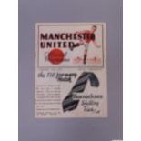 Manchester United v. Wolverhampton Wanderers, League match programme,1936