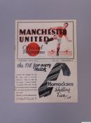Manchester United v. Wolverhampton Wanderers, League match programme,1936