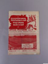 Manchester United v. Bury home match programme, 7th September 1940