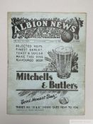 West Bromwich Albion v. Manchester United F.A.Cup 3rd round match programme,1939