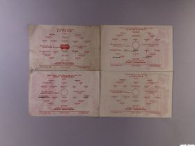 Four Manchester United FL North single-sheet match programmes, 1945-46