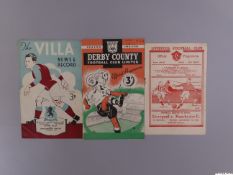 Three Manchester United away league match programmes, 1948-49