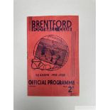 Brentford v. Manchester United, F.A.Cup 5th round match programme, 1938