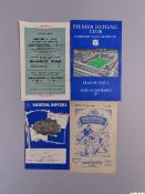 Four Manchester United away F.A.Cup match programmes
